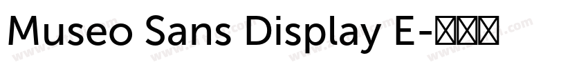 Museo Sans Display E字体转换